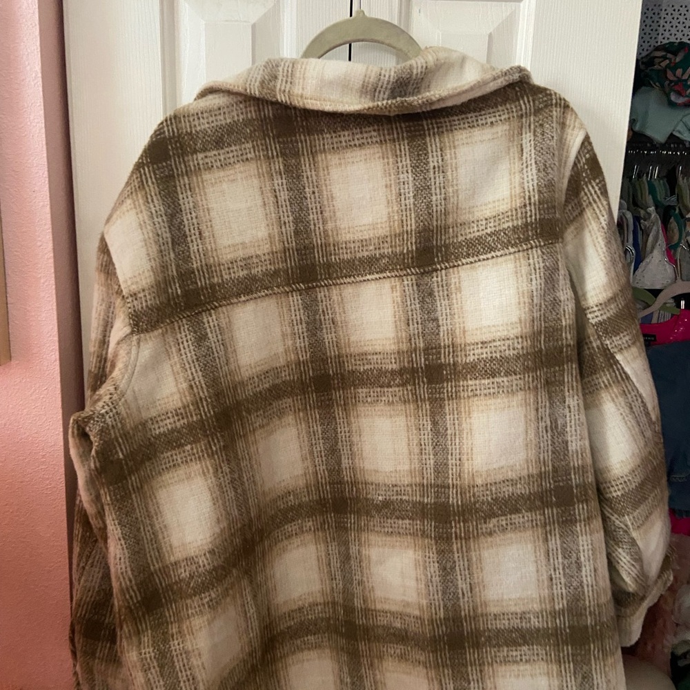Plaid Button-Up Jacket - image 5